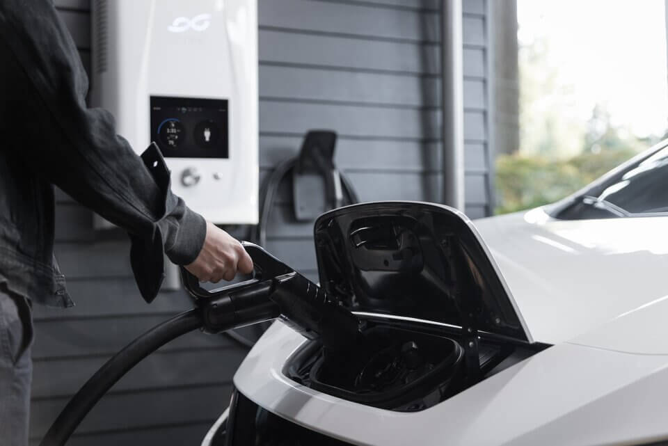 Charging an electric vehicle with solar panels