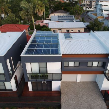 Residential Building With Solar Panel — Solar Power Services in Brisbane, QLD