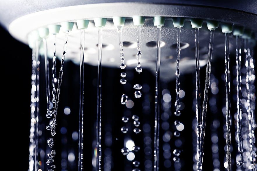 Shower Water Drops — Solar Power Services in Brisbane, QLD